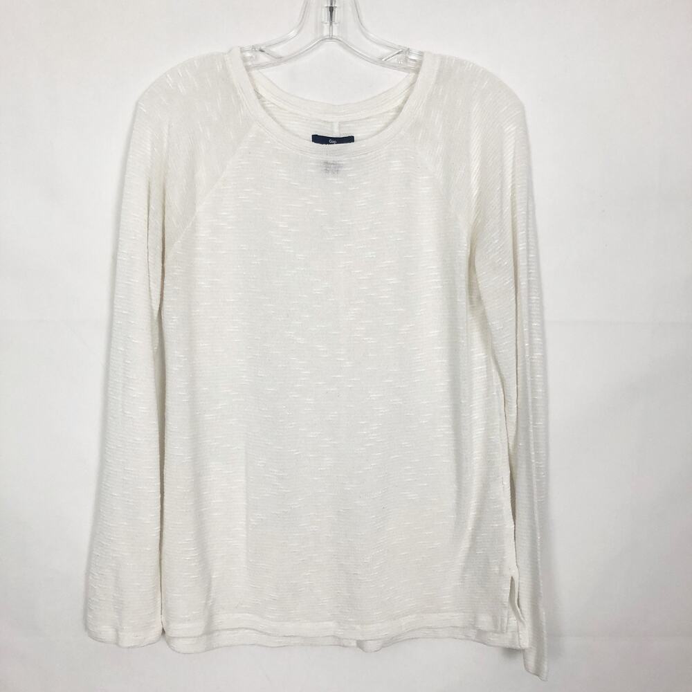 Gap Men's White Long Sleeve Lightweight Sweater Size Medium